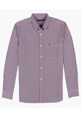 COLORFUL GINGHAM SHIRT (Wine)