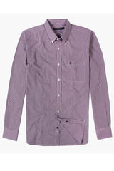 COLORFUL GINGHAM SHIRT (Wine)